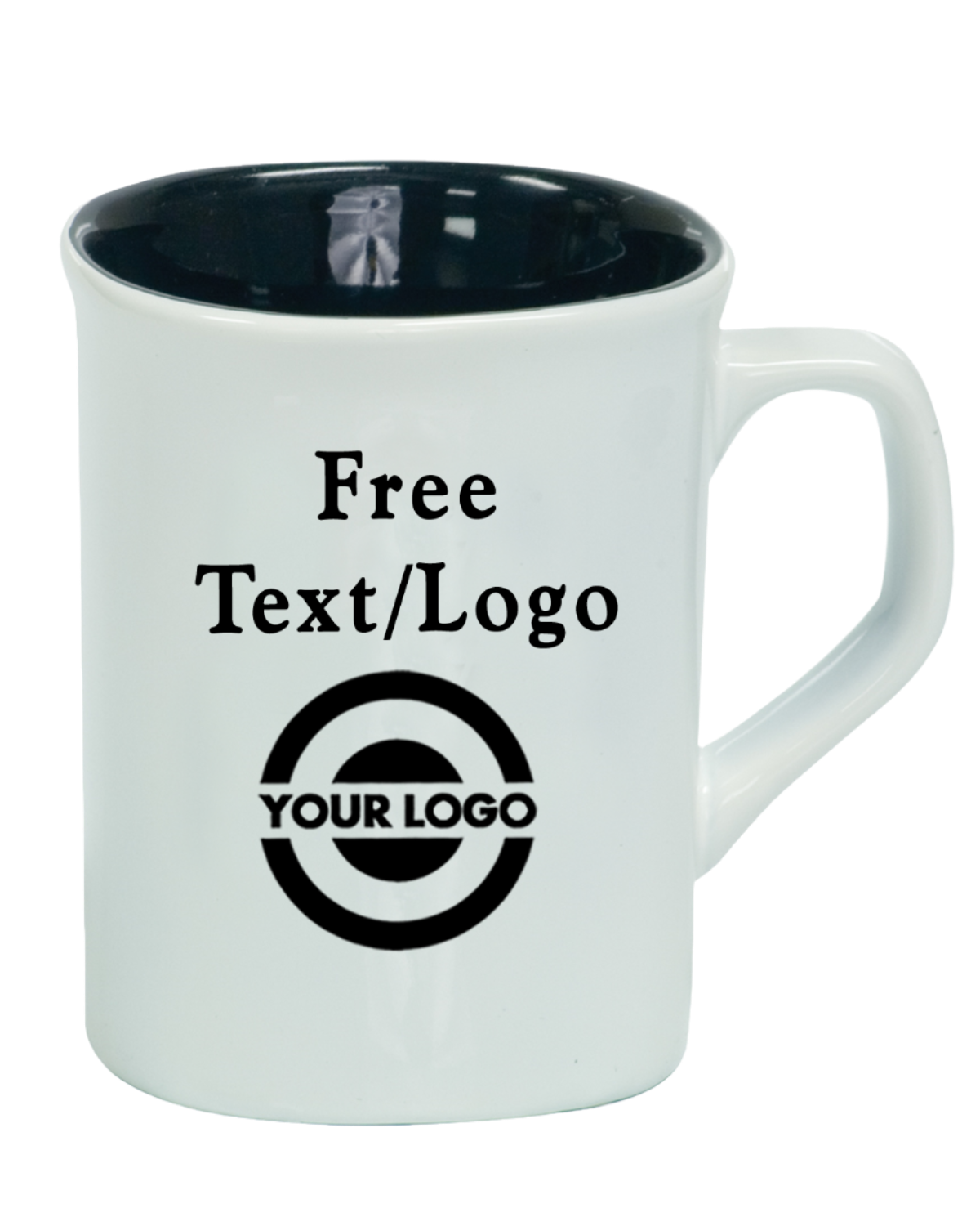 White 10 oz Rounded Corner Coffee Mug