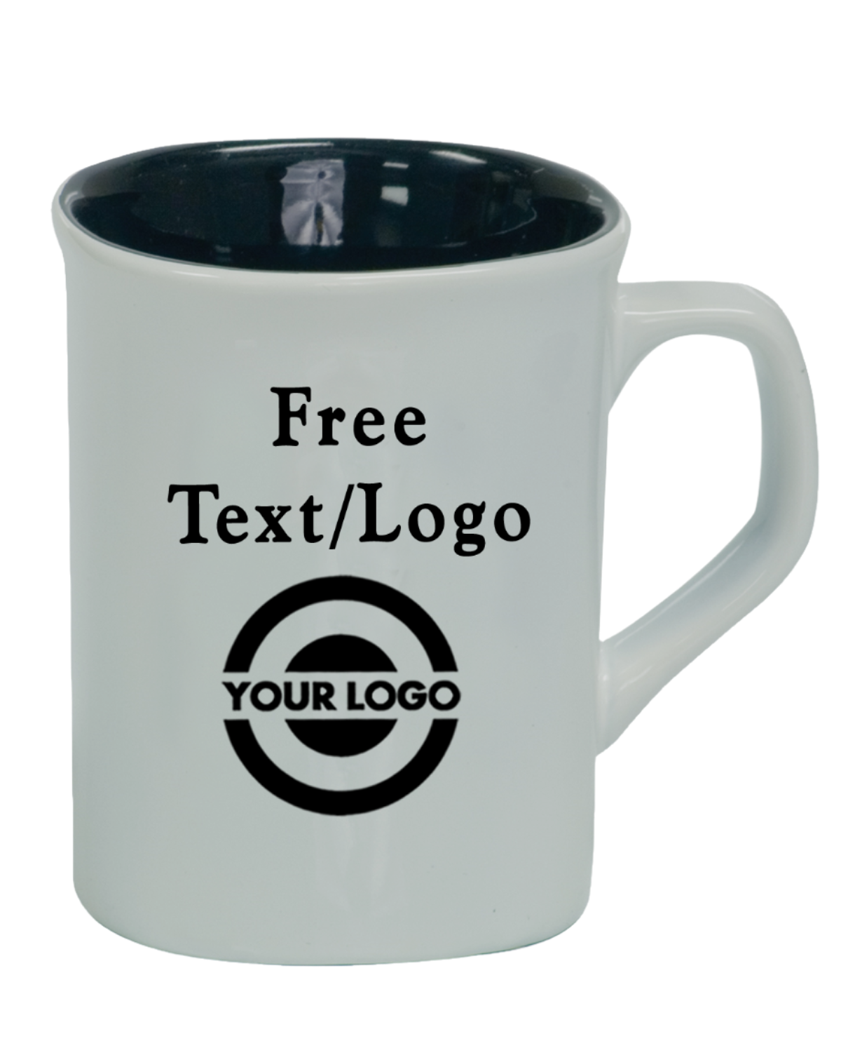 Silver 10 oz Rounded Corner Coffee Mug