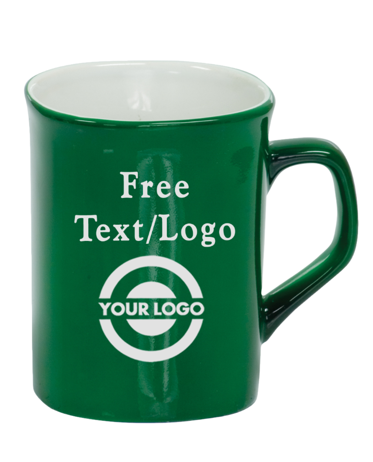 Green 10 oz Rounded Corner Coffee Mug