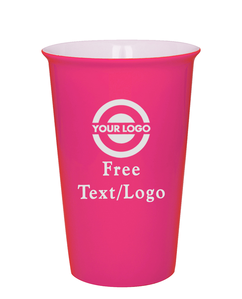 Pink 14 oz Personalized Ceramic Latte Mug