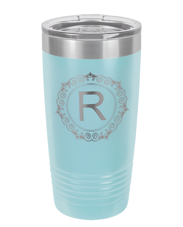 Light Blue 20 oz Custom Insulated Ringneck Tumbler