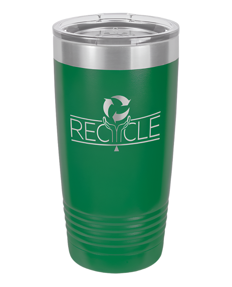 Green 20 oz Custom Insulated Ringneck Tumbler