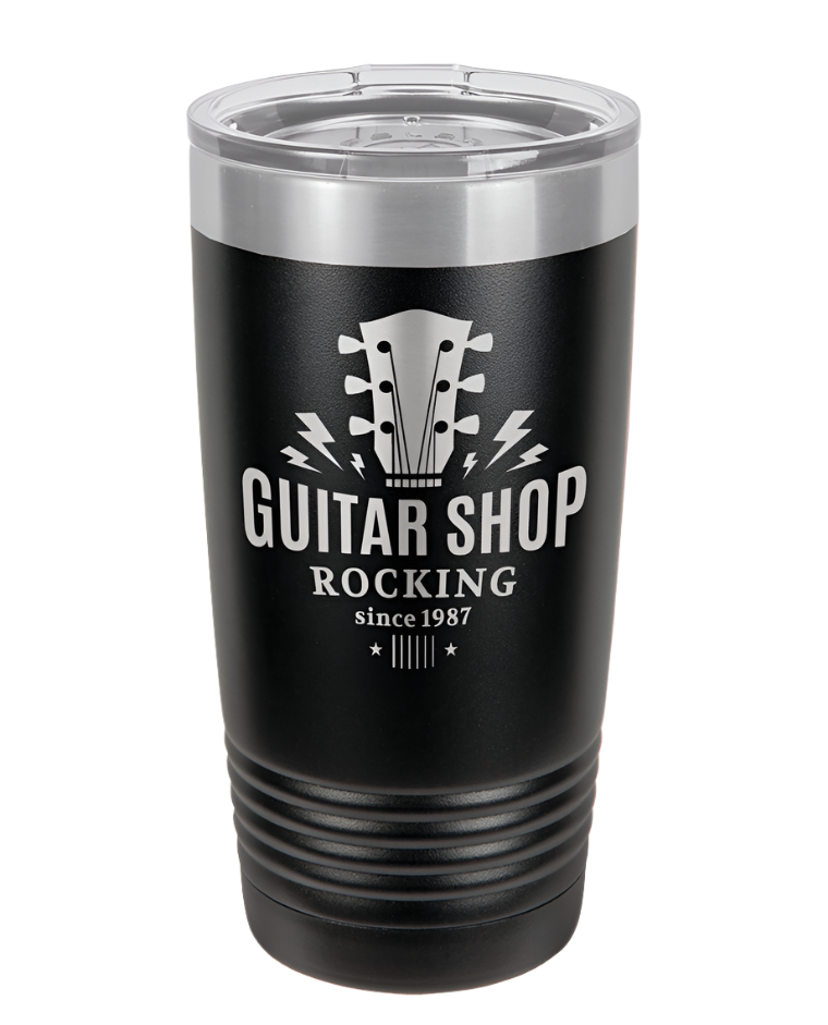 Black 20 oz Custom Insulated Ringneck Tumbler