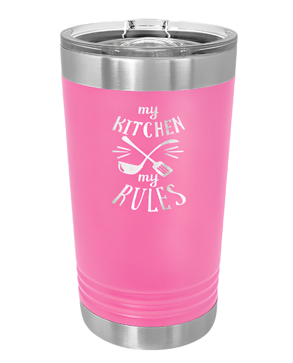 Pink 16 oz Custom Insulated Pint Tumbler