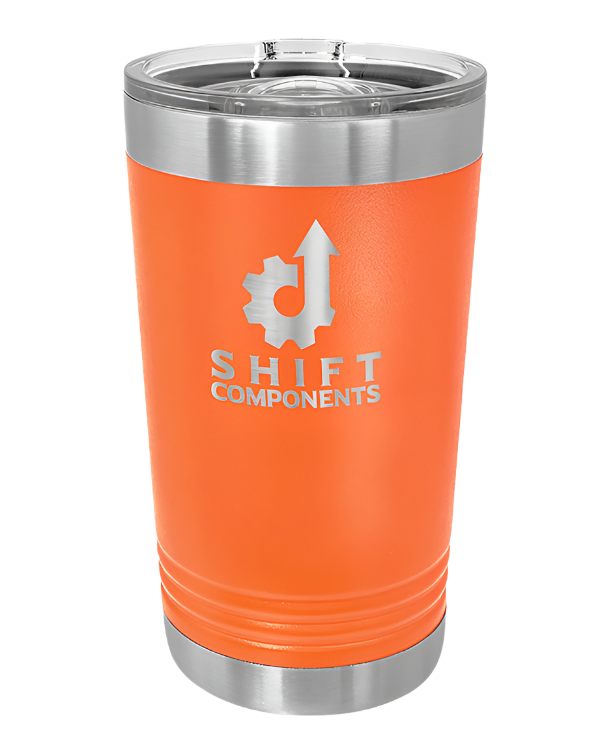 Orange 16 oz Custom Insulated Pint Tumbler