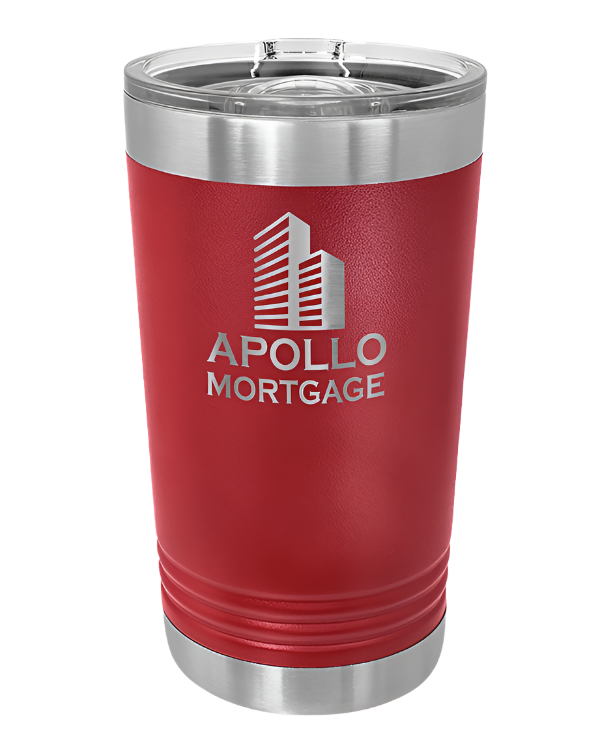 Maroon 16 oz Custom Insulated Pint Tumbler