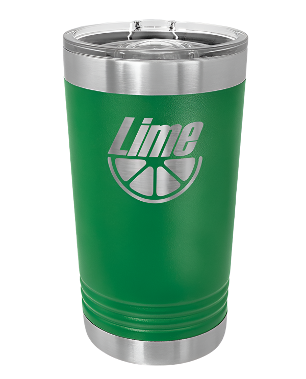 Green 16 oz Custom Insulated Pint Tumbler