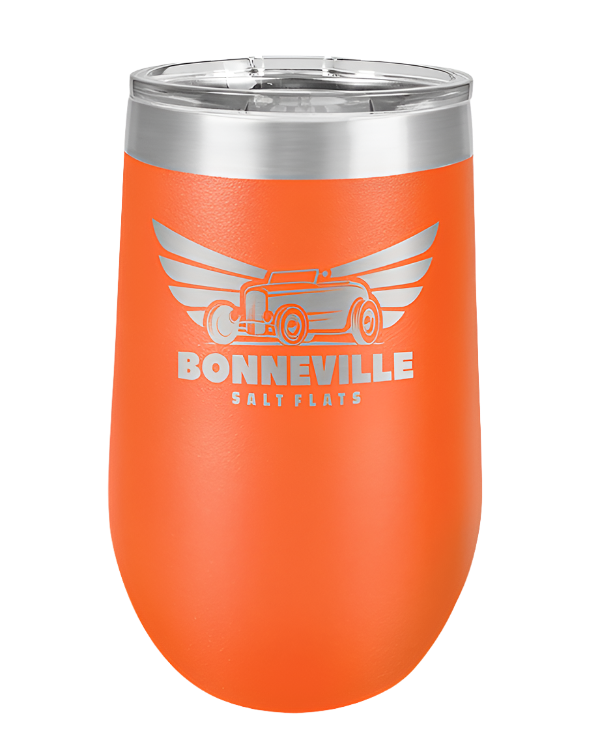 16 oz Orange Stainless Steel Wine Tumbler