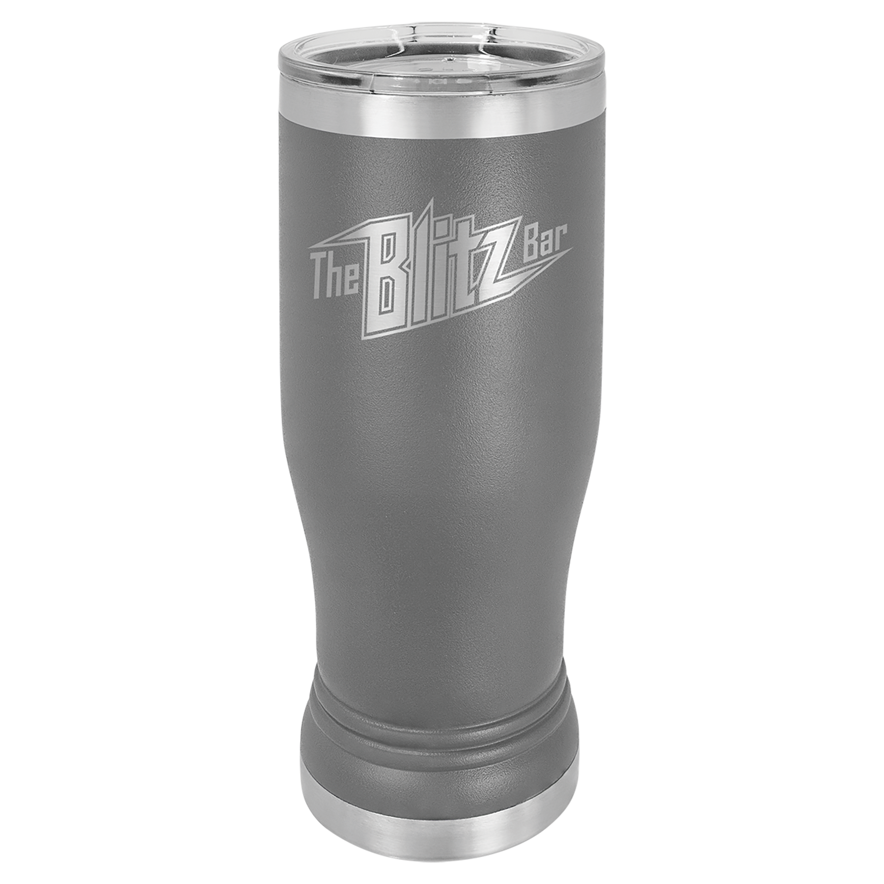 Dark Grey 14 oz Custom Insulated Pilsner Tumbler