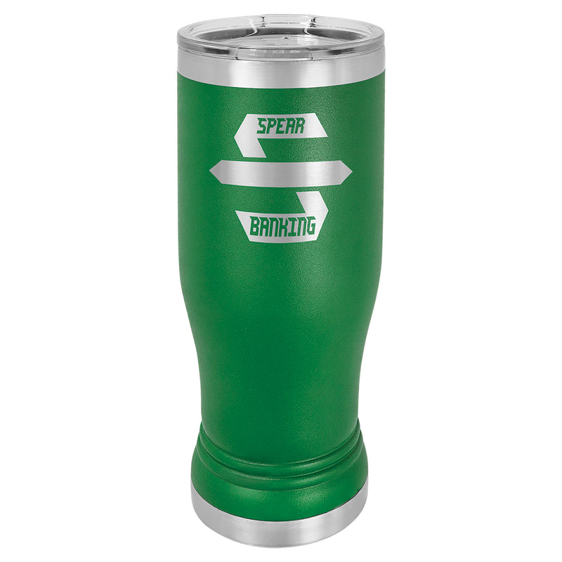 Green 14 oz Custom Insulated Pilsner Tumbler