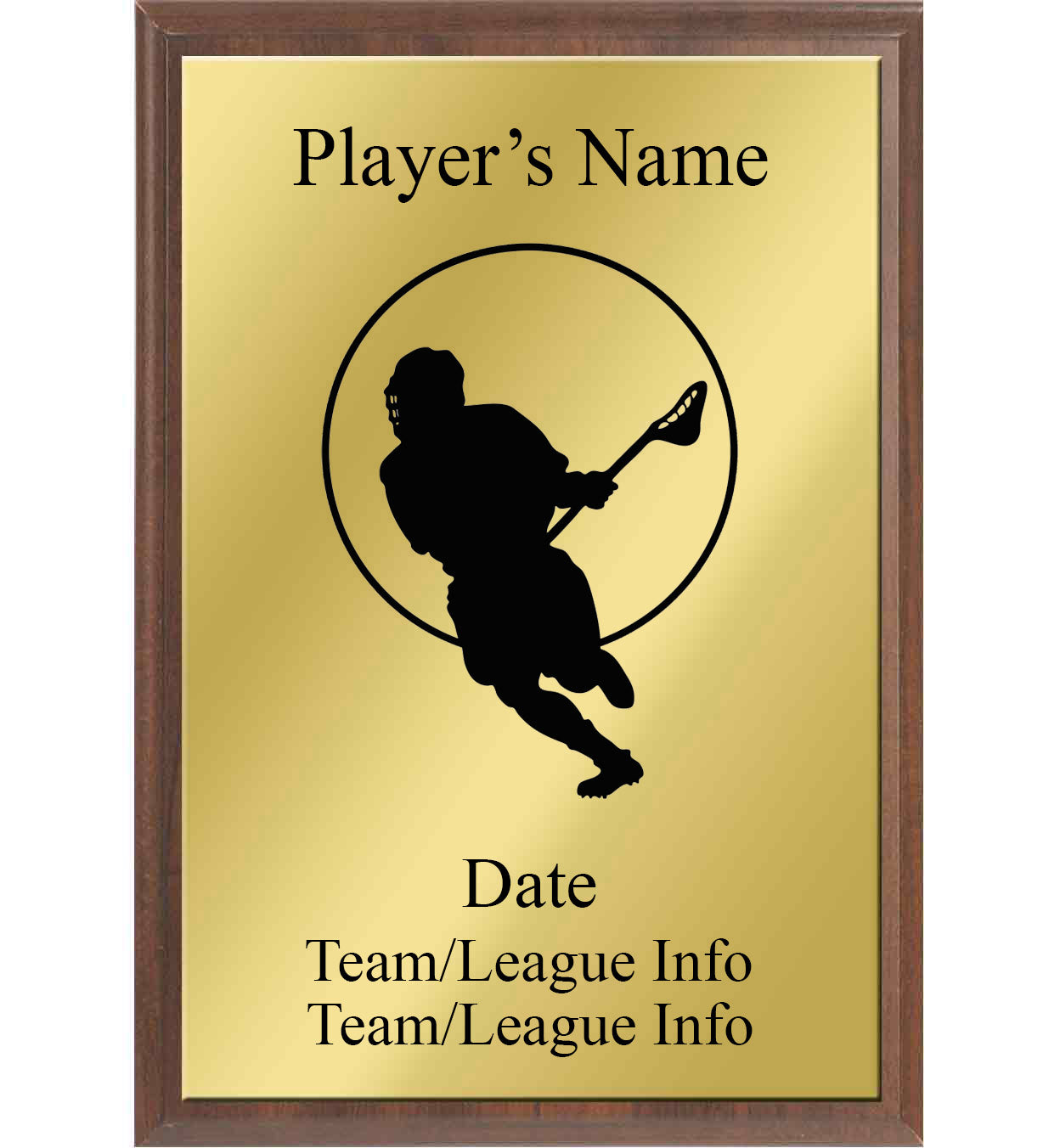 Lacrosse Silhouette Plaque