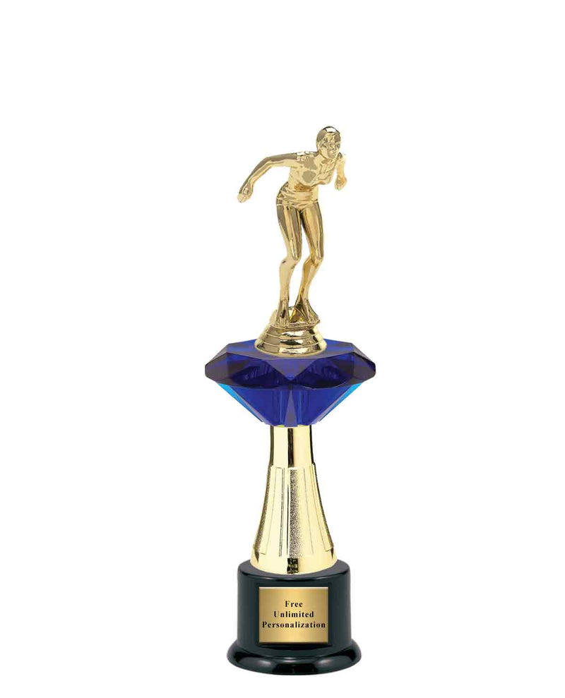 Large Blue Jewel Riser Swim Trophy