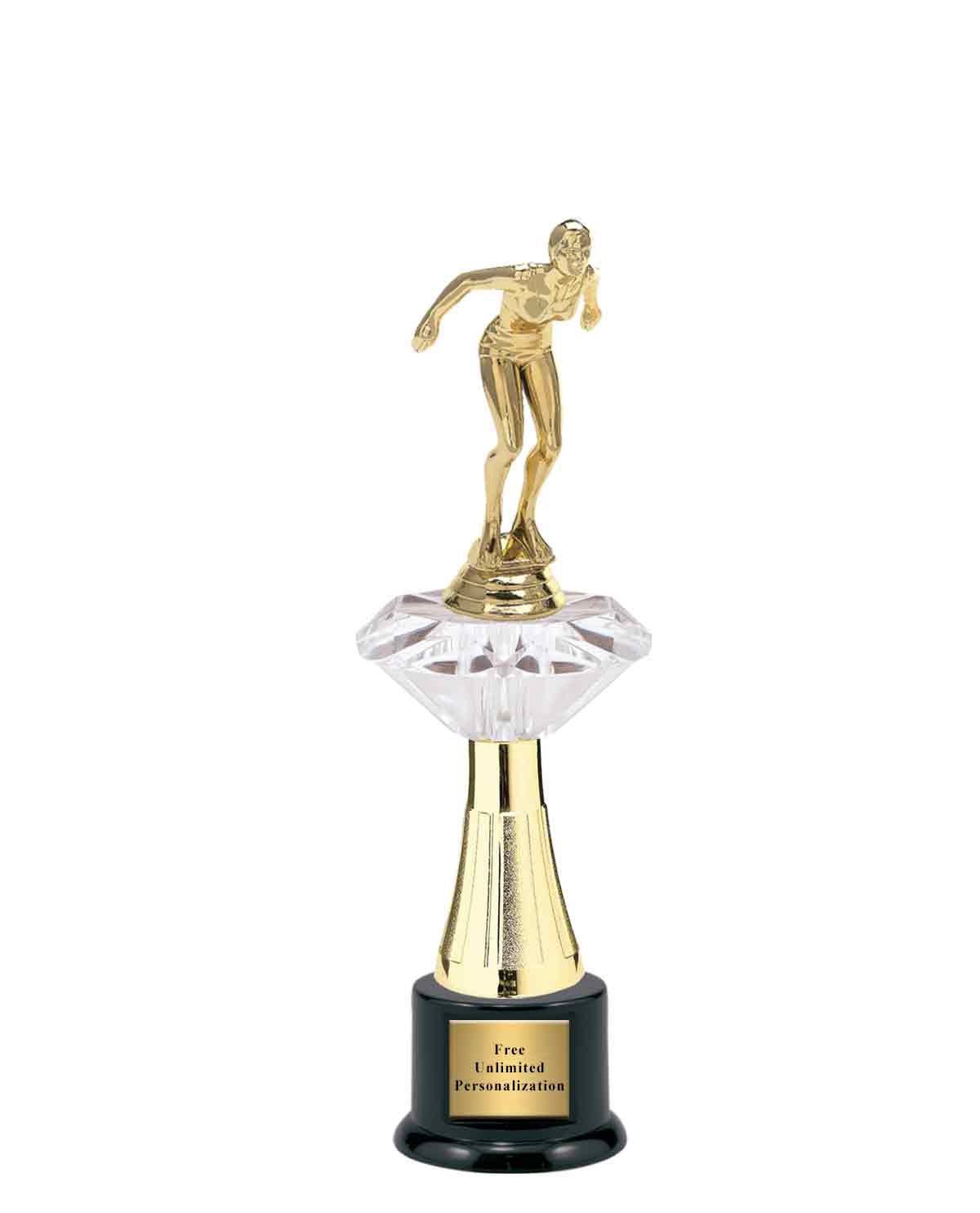 Large Clear Jewel Riser Swim Trophy