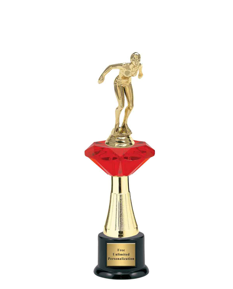 Large Red Jewel Riser Swim Trophy