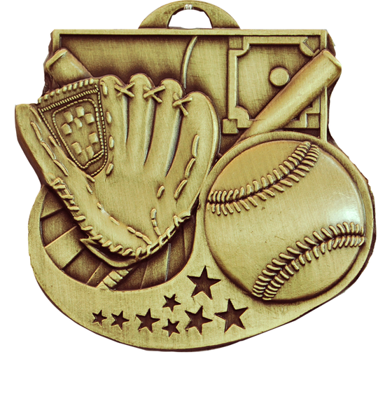 Star Blast Baseball Medal