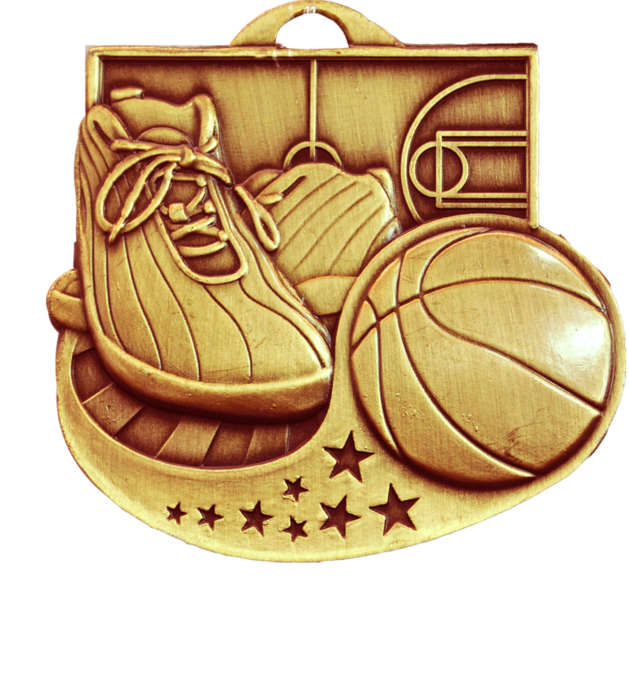 Bronze Star Blast Basketball Medal