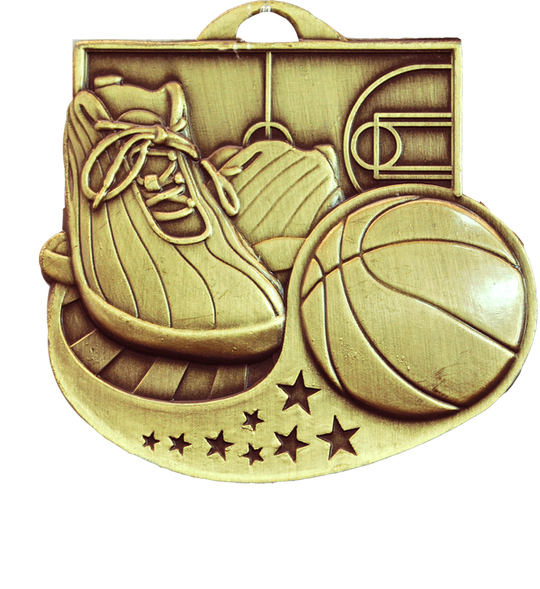 Star Blast Basketball Medal