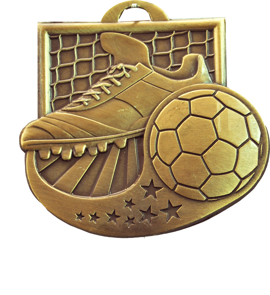 Gold Star Blast Soccer Medal