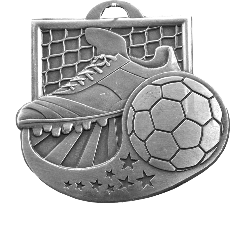 Silver Star Blast Soccer Medal