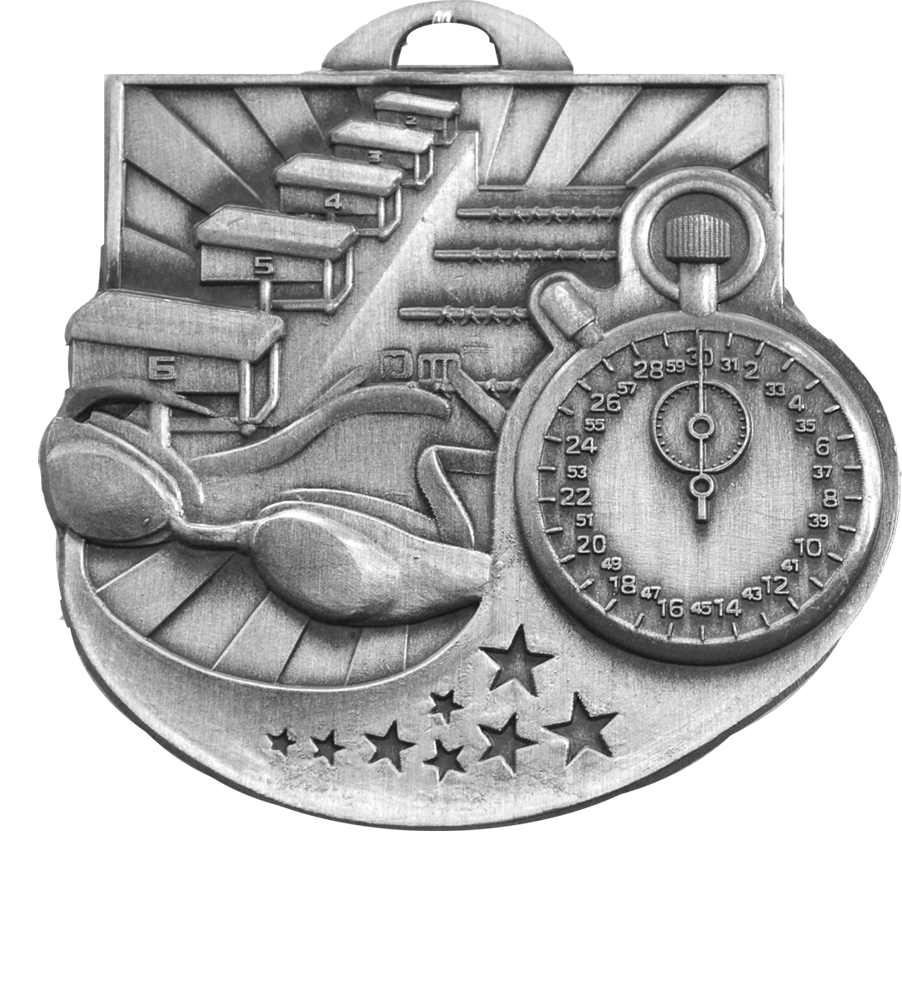 Silver Star Blast Swimming Medal