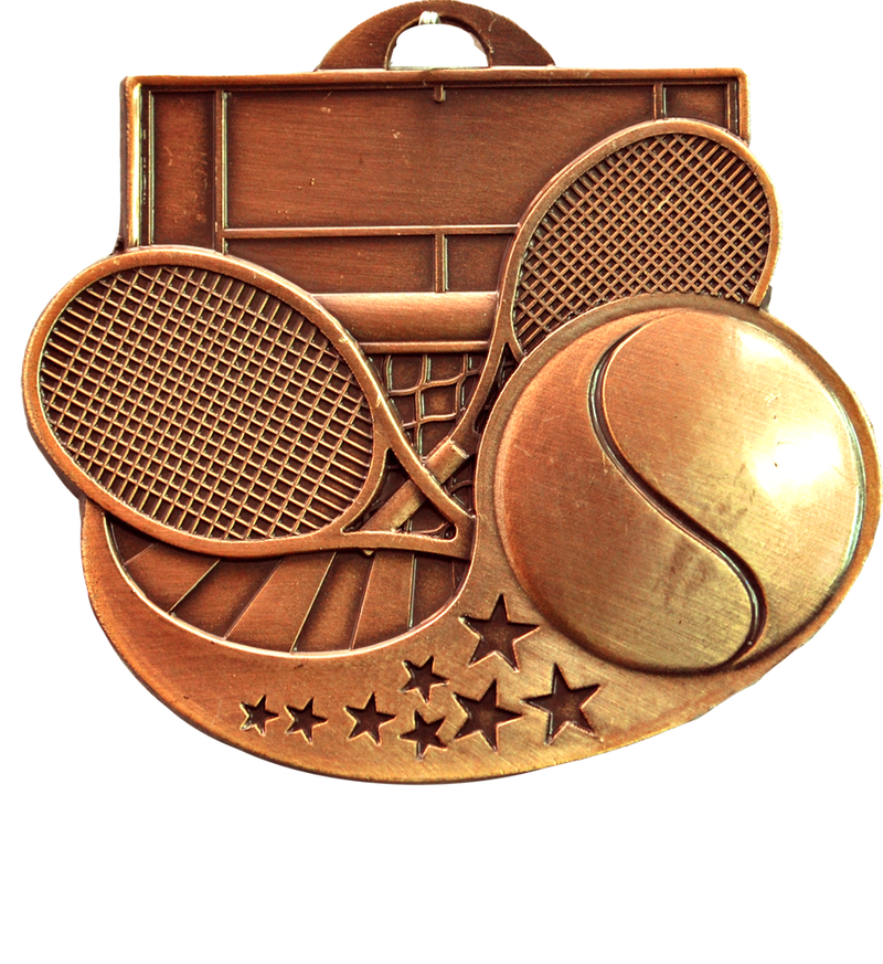 Bronze Star Blast Tennis Medal
