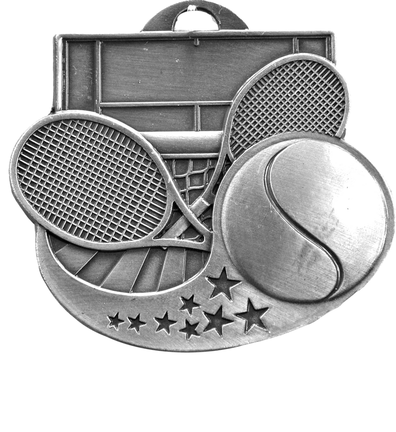 Silver Star Blast Tennis Medal