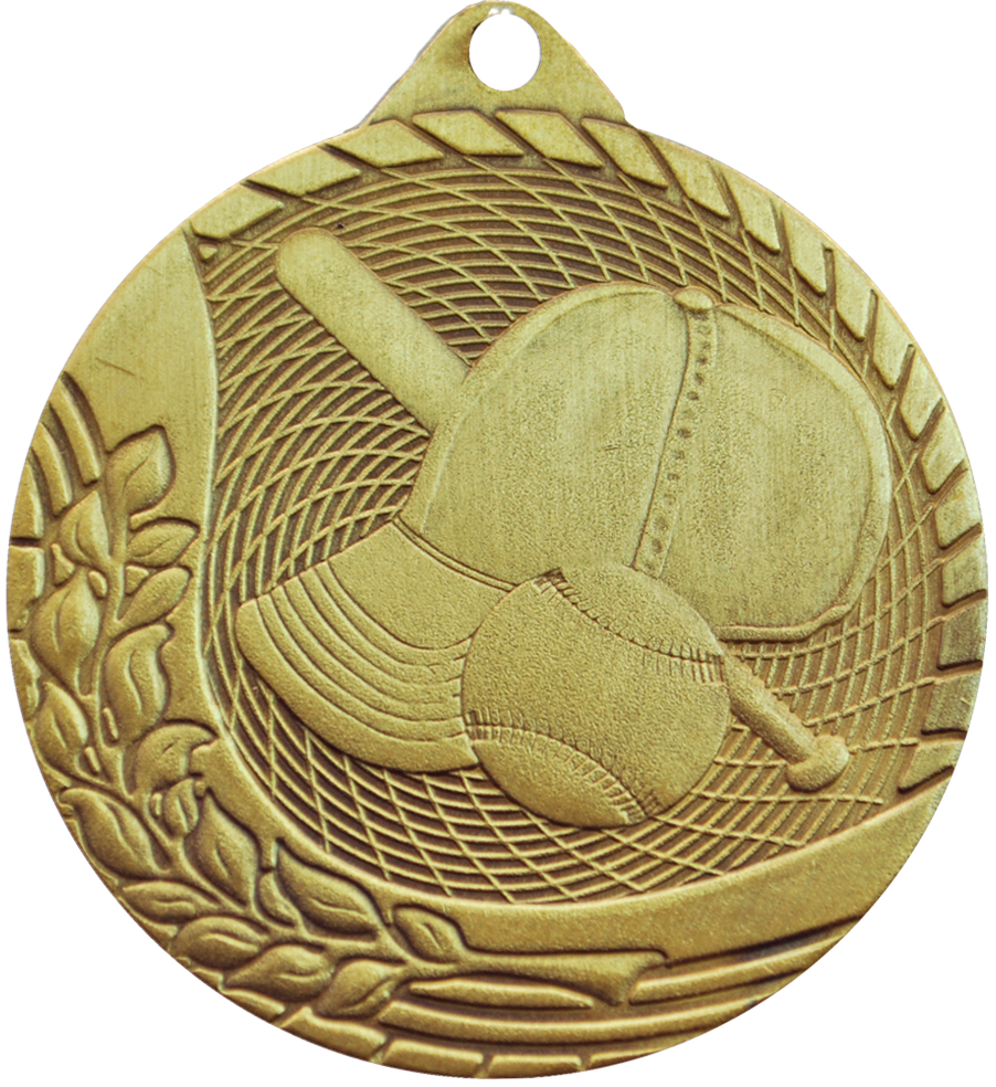 Gold Budget Baseball Medal