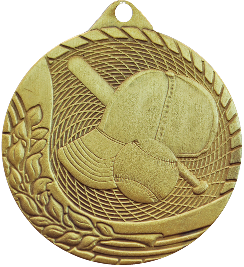 Gold Budget Baseball Medal