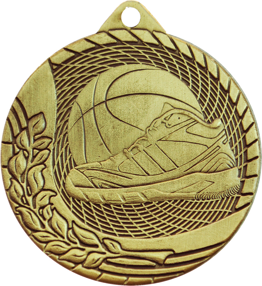 Gold Budget Basketball Medal