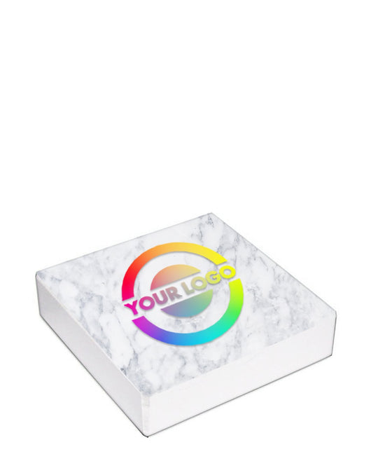 Color Printed White Marble Paperweight