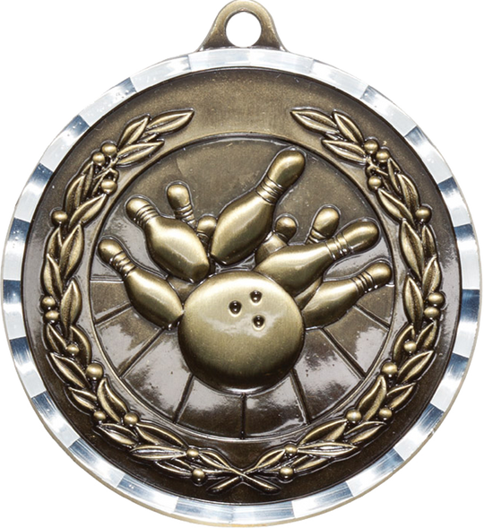 Diamond Cut Bowling Medal
