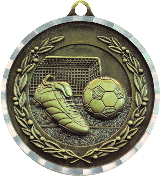 Diamond Cut Soccer Medal