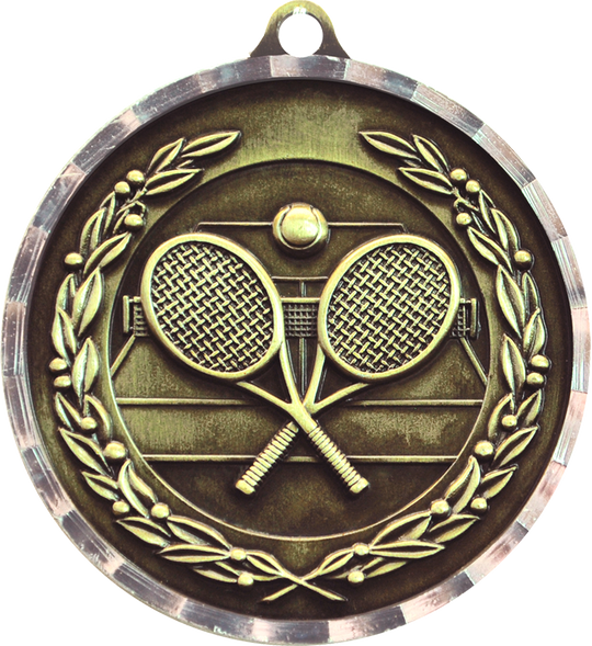 Diamond Cut Tennis Medal
