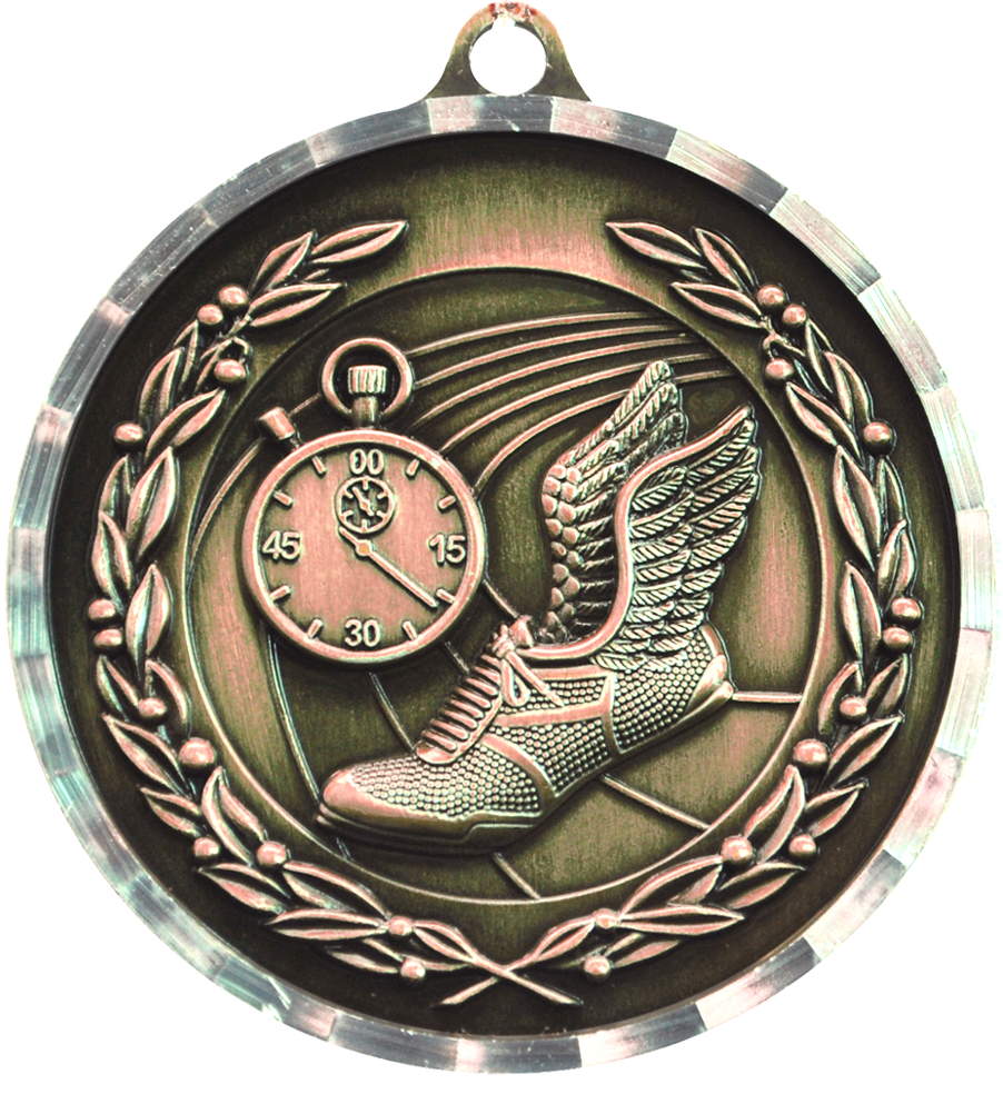 Bronze Diamond Cut Track Medal