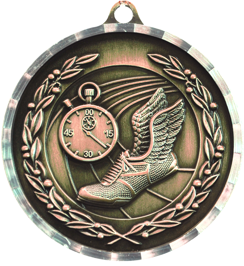 Bronze Diamond Cut Track Medal