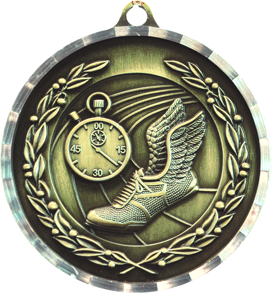 Diamond Cut Track Medal