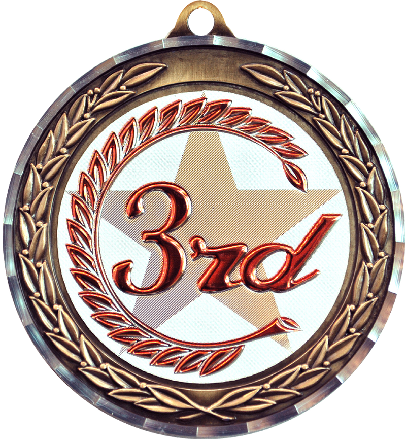 Bronze Diamond Cut 3rd Place Medal