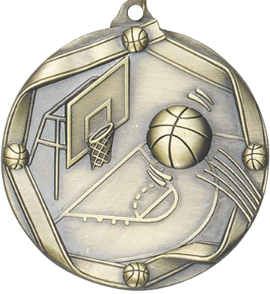 Die Cast Basketball Medal
