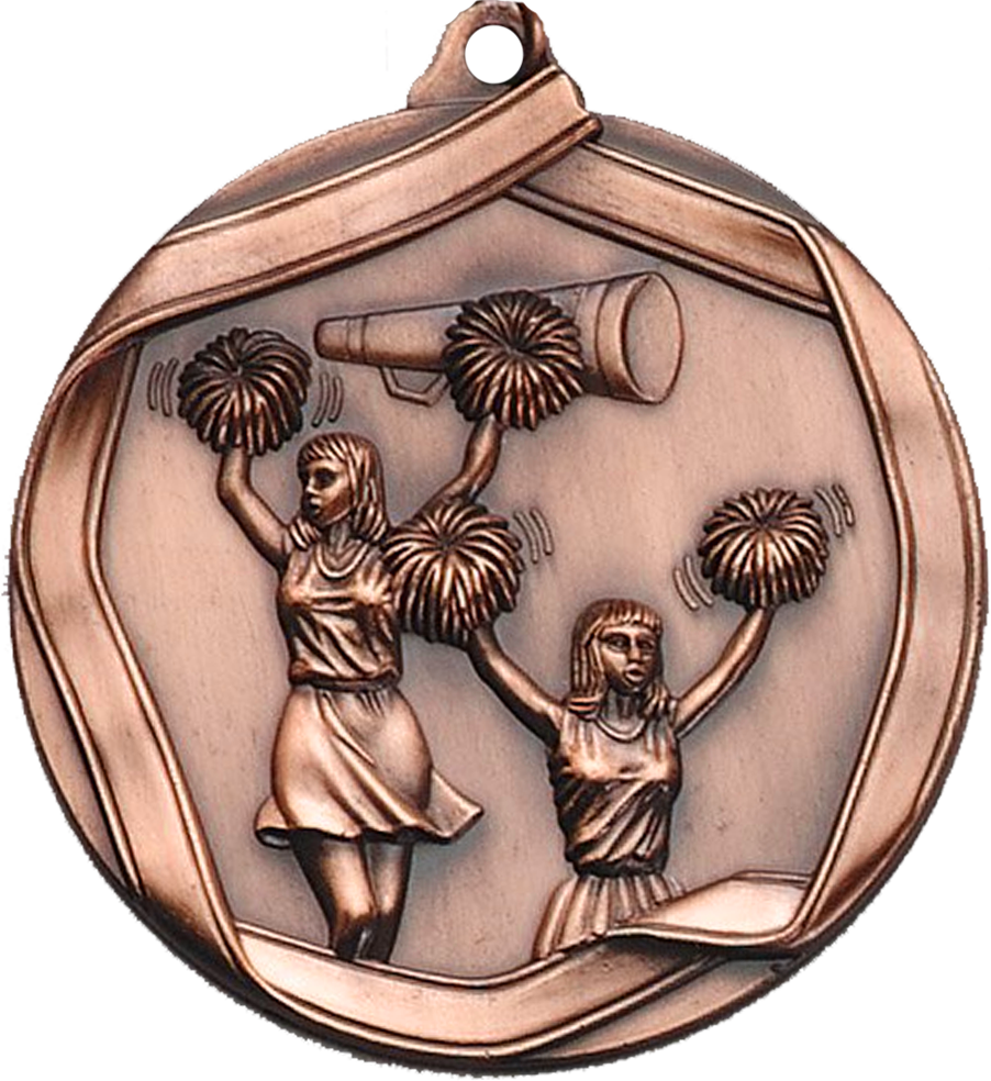 Bronze Die Cast Cheer Medal