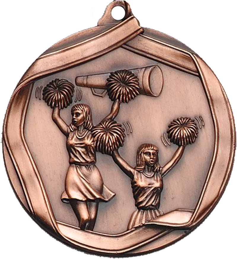 Bronze Die Cast Cheer Medal