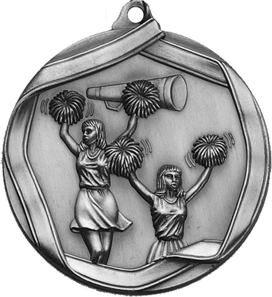 Silver Die Cast Cheer Medal