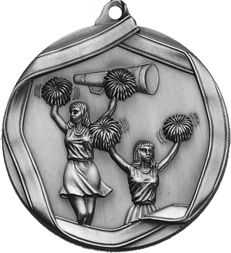 Silver Die Cast Cheer Medal