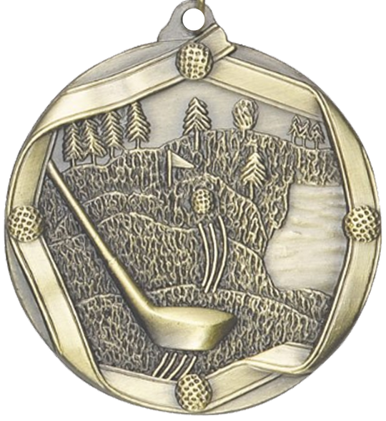 Die Cast Golf Medal