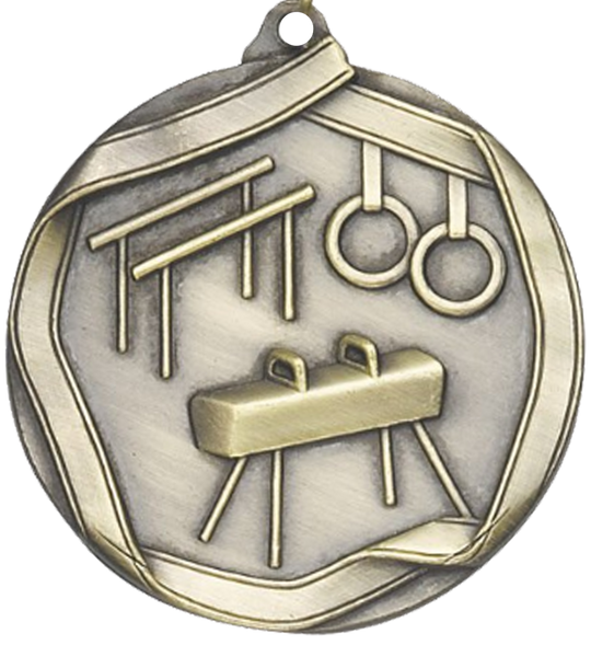 Die Cast Male Gymnastics Medal