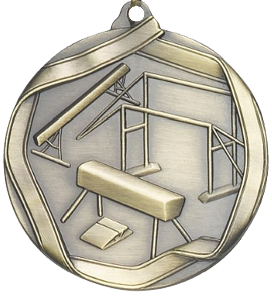 Die Cast Female Gymnastics Medal