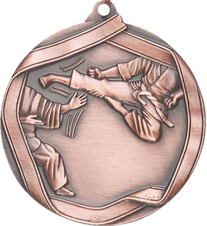 Bronze Die Cast Karate Medal