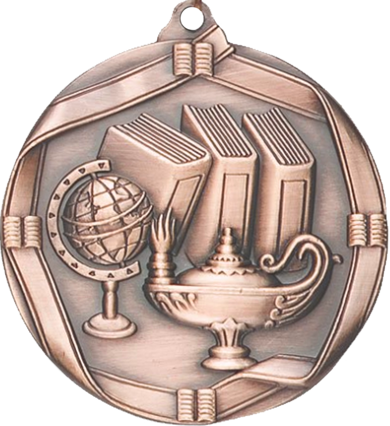 Bronze Die Cast Knowledge Medal