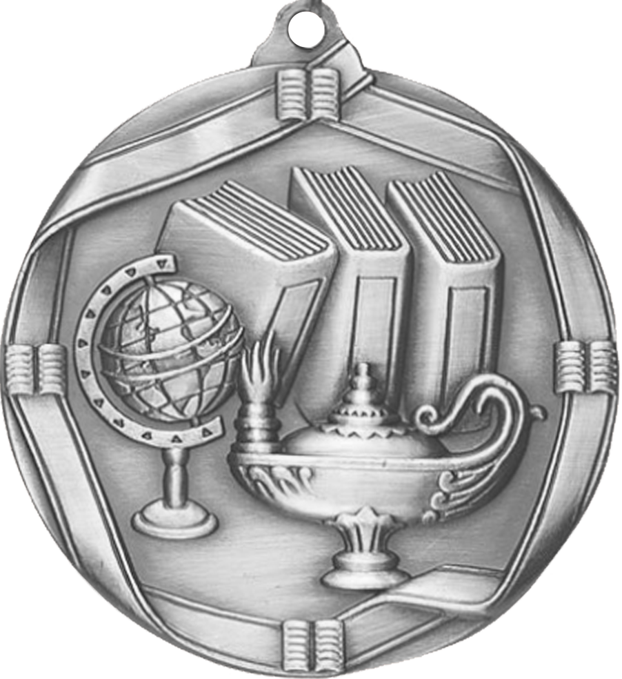 Silver Die Cast Knowledge Medal