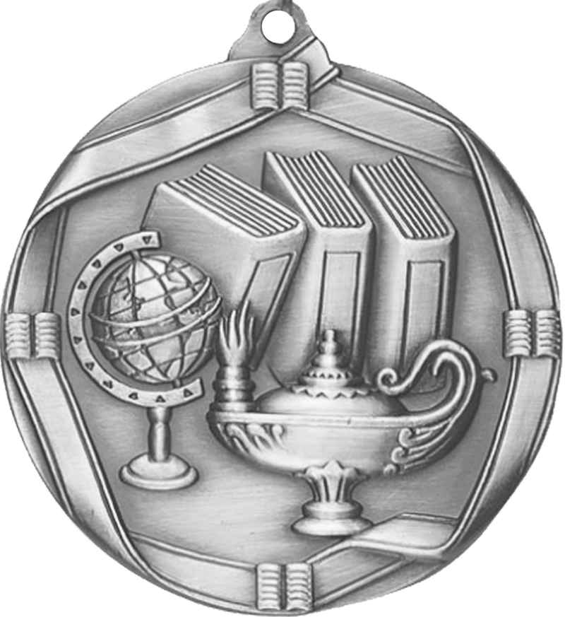 Silver Die Cast Knowledge Medal