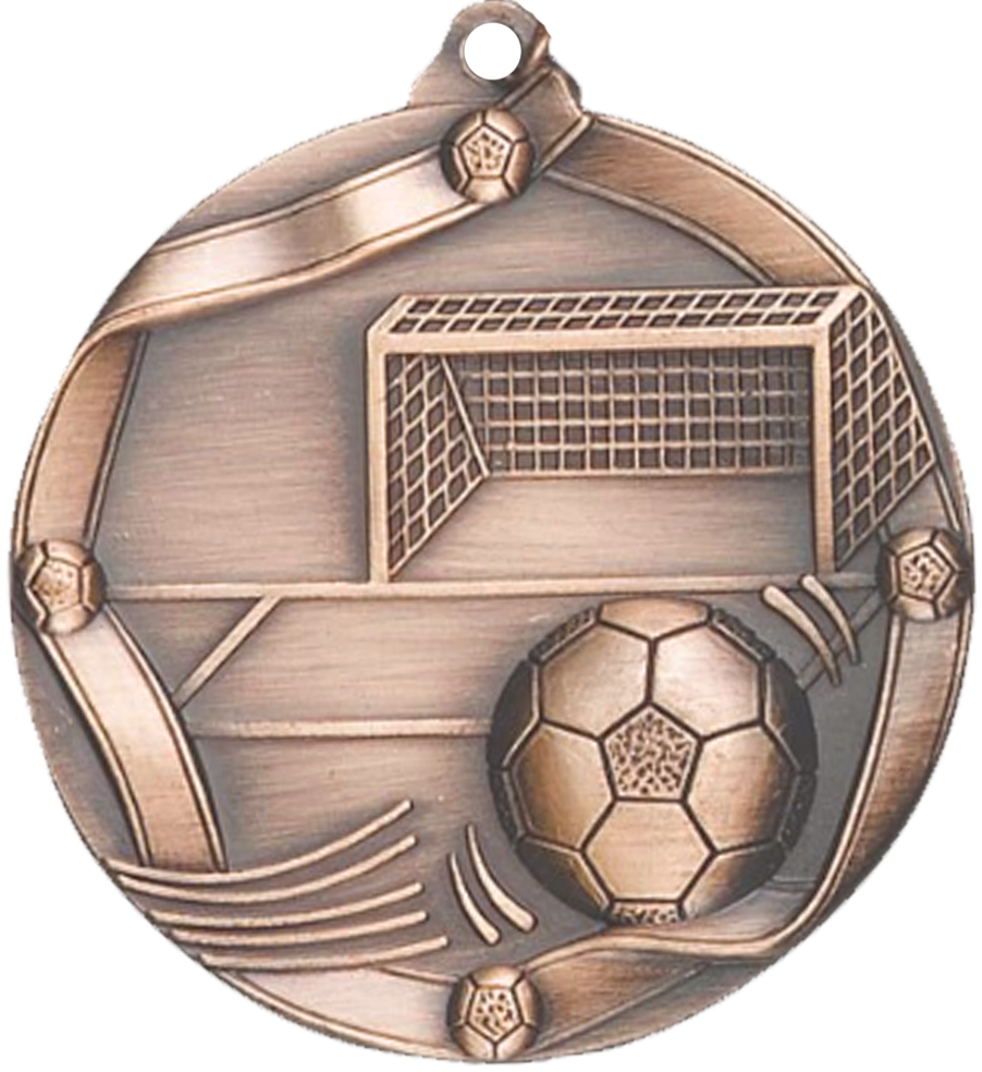 Bronze Die Cast Soccer Medal